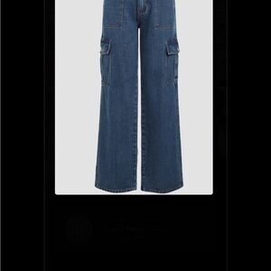 Wide-Leg Denim Cargo Jeans